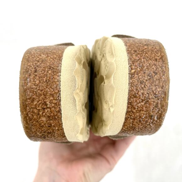 Birkenstock Arizona Sandal Washed Metallic Cream Gold Crackle Neutral Size EU 41 - Picture 10 of 11